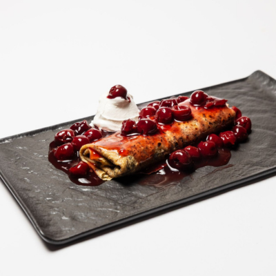 Zdrave palačinke sa domaćom nutelom i višnjama